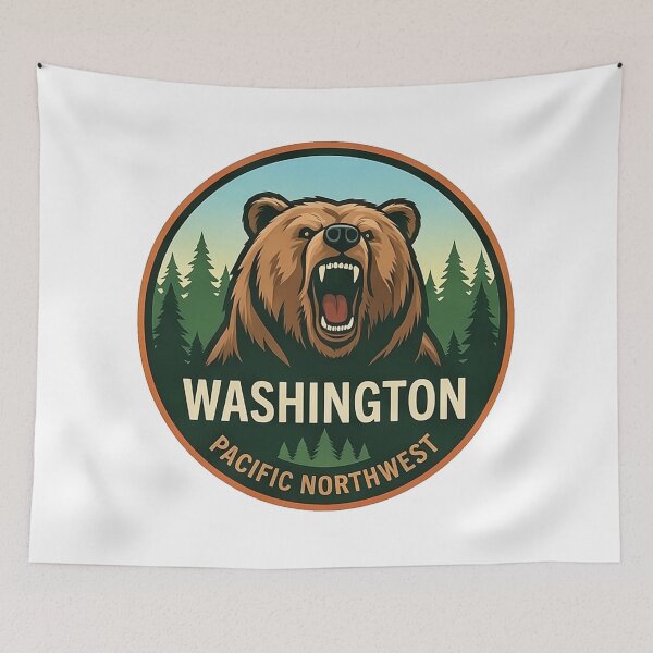 Item preview, Washington PNW Bear designed and sold by trekexplorers.