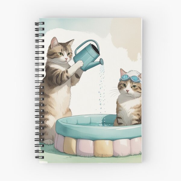 Item preview, Cute Bathing Cat in Pool – Relaxing Summer Kitty Art designed and sold by LEO'S CREATURE　れおずくりーちゃー.
