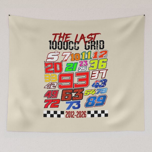 Item preview, The Last 1000cc Grid Clean MotoGP Racing Numbers Tribute Design designed and sold by Fan Art Station .