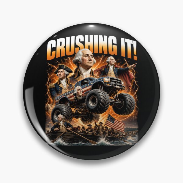 Item preview, Crushing It George Washington Monster Truck 4th of July Gear designed and sold by DynamicDesign.