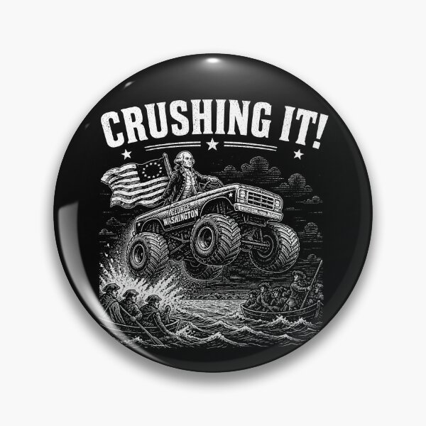 Item preview, Crushing It George Washington Monster Truck 4th of July Gear designed and sold by DynamicDesign.