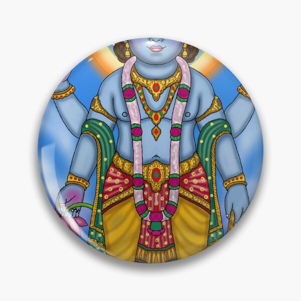 Item preview, Lord Vishnu Divine Hindu God Design | Spiritual Cosmic Protector Artwork designed and sold by Harshit_Digital_Arts.