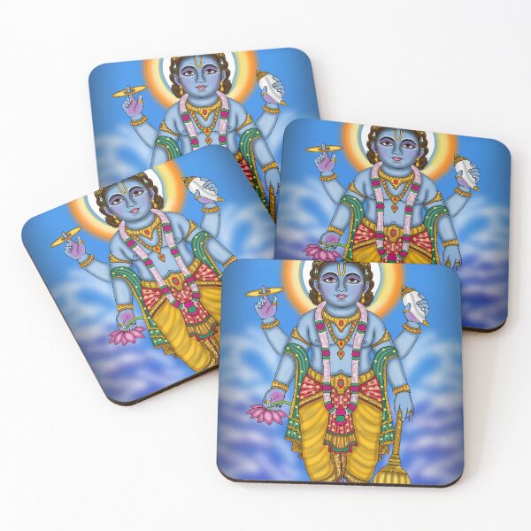 Item preview, Lord Vishnu Divine Hindu God Design | Spiritual Cosmic Protector Artwork designed and sold by Harshit_Digital_Arts.