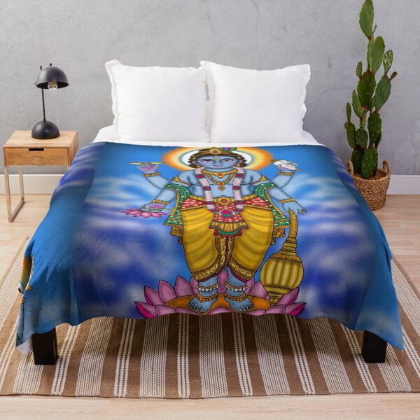 Item preview, Lord Vishnu Divine Hindu God Design | Spiritual Cosmic Protector Artwork designed and sold by Harshit_Digital_Arts.
