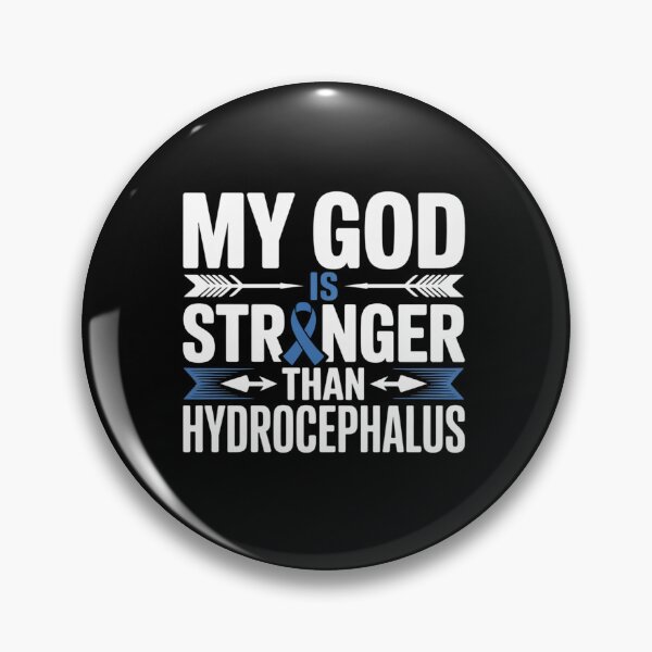 Item preview, Hydrocephalus Awareness Blue Ribbon Support Quote Faith God designed and sold by BlassmausArt.