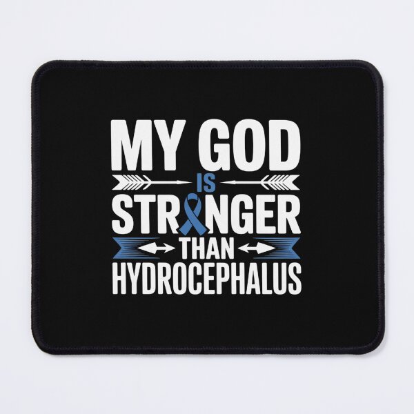 Item preview, Hydrocephalus Awareness Blue Ribbon Support Quote Faith God designed and sold by BlassmausArt.