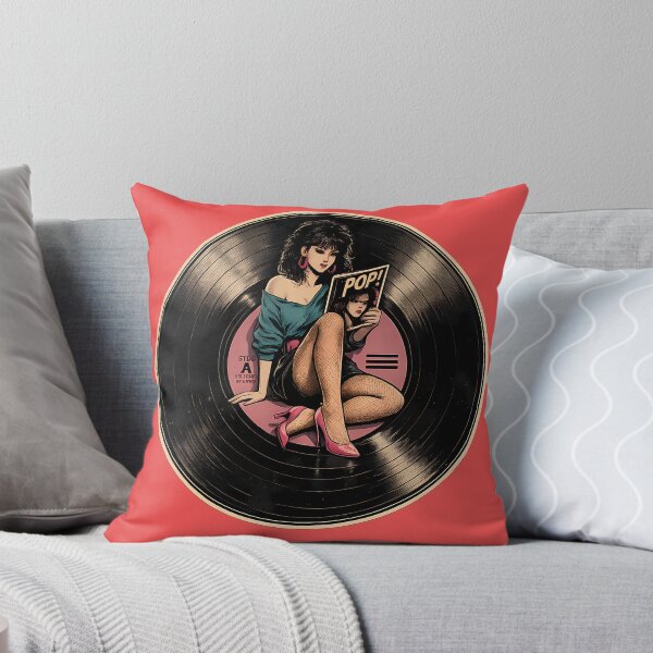 Item preview, Retro Vinyl Girl Pop Art | 80s Disco Aesthetic Record Design designed and sold by Irysek.