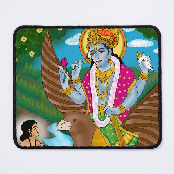 Item preview, Lord Vishnu & Dhruv Divine Hindu God Design | Spiritual Cosmic Protector Artwork designed and sold by Harshit_Digital_Arts.