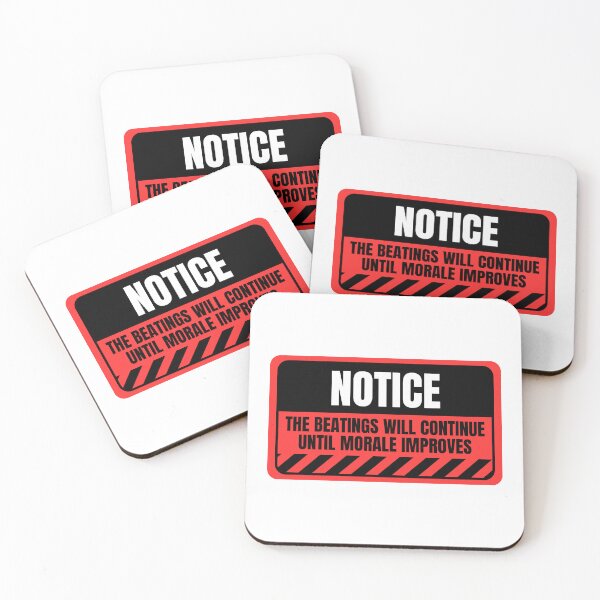 Item preview, The Beatings will continue until morale improves designed and sold by Dondonmart.