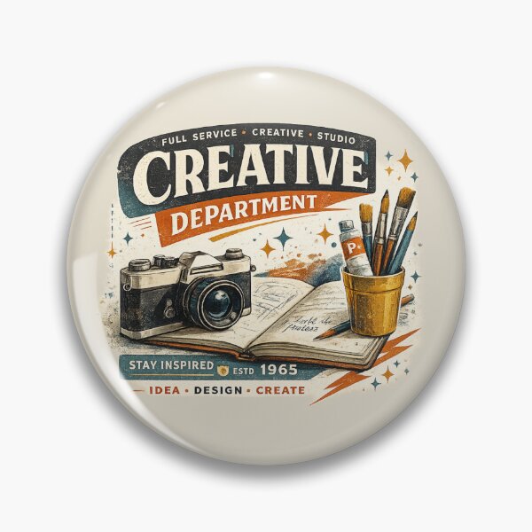 Item preview, Stay Inspired – Vintage Creative Tools Illustration designed and sold by Vals Crafts Creations Studio.