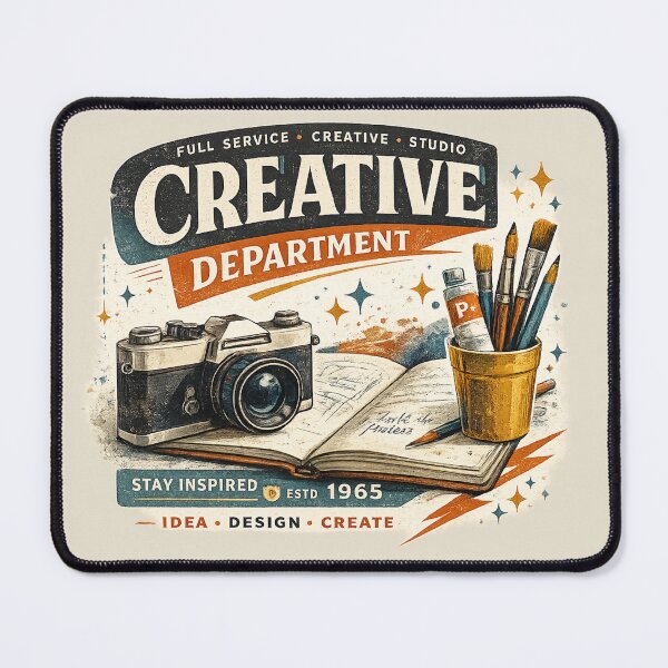 Item preview, Stay Inspired – Vintage Creative Tools Illustration designed and sold by Vals Crafts Creations Studio.