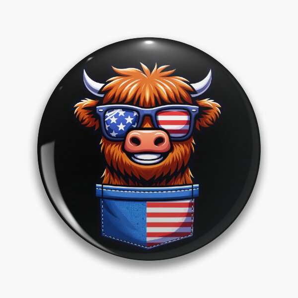 Item preview, Funny Highland Cow 4th July USA Flag America Boys Girls Kids designed and sold by rafaeltto.