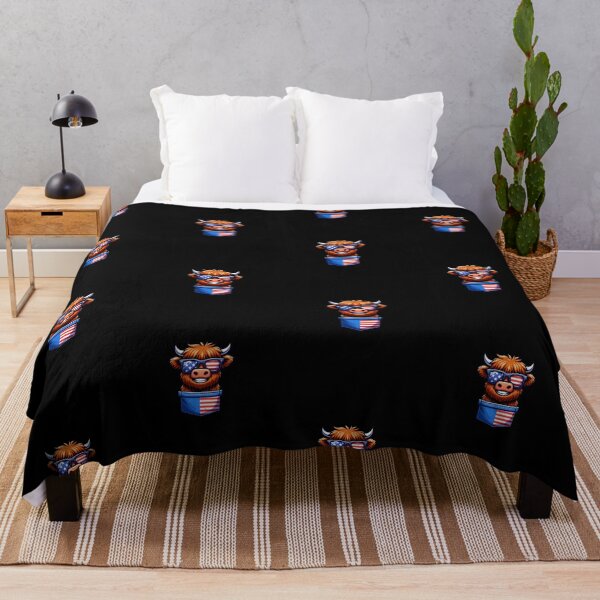Item preview, Funny Highland Cow 4th July USA Flag America Boys Girls Kids designed and sold by rafaeltto.