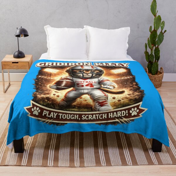 Item preview, Gridiron Kitty Play Tough Scratch Hard Funny Football Cat T-Shirt designed and sold by CatLovers Studio.
