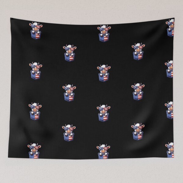 Item preview, Funny Cow 4th July USA Flag America Boys Girls Kids designed and sold by rafaeltto.