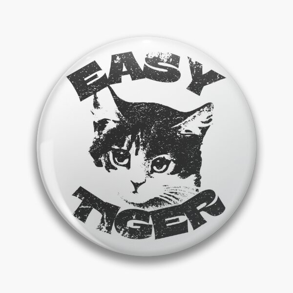 Item preview, Easy tiger cat black and white designed and sold by InkRiot Studios.