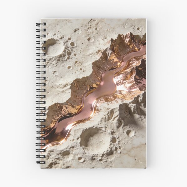 Item preview, Lunar Zen Relief - Luxury 3D Stone & Molten Rose Gold Topography designed and sold by sana designer.