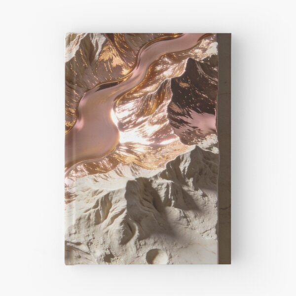 Item preview, Lunar Zen Relief - Luxury 3D Stone & Molten Rose Gold Topography designed and sold by sana designer.