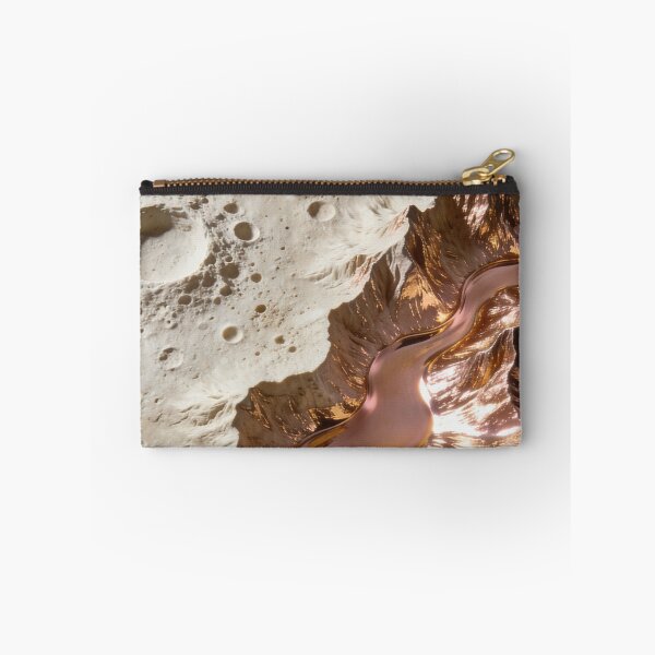 Item preview, Lunar Zen Relief - Luxury 3D Stone & Molten Rose Gold Topography designed and sold by sana designer.