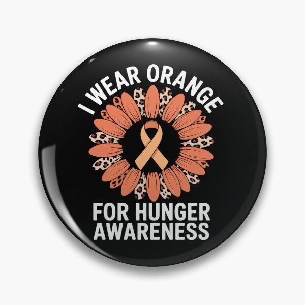 Item preview, I Wear Orange For Hunger Awareness Sunflower Orange Ribbon designed and sold by BlassmausArt.
