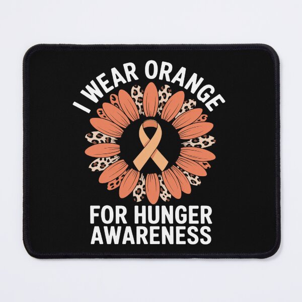 Item preview, I Wear Orange For Hunger Awareness Sunflower Orange Ribbon designed and sold by BlassmausArt.