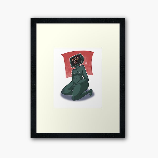 TV Head Girl D Framed Art Print