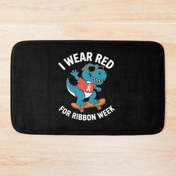 Item preview, I Wear Red For Ribbon Week Awareness Trex Boy designed and sold by BlassmausArt.