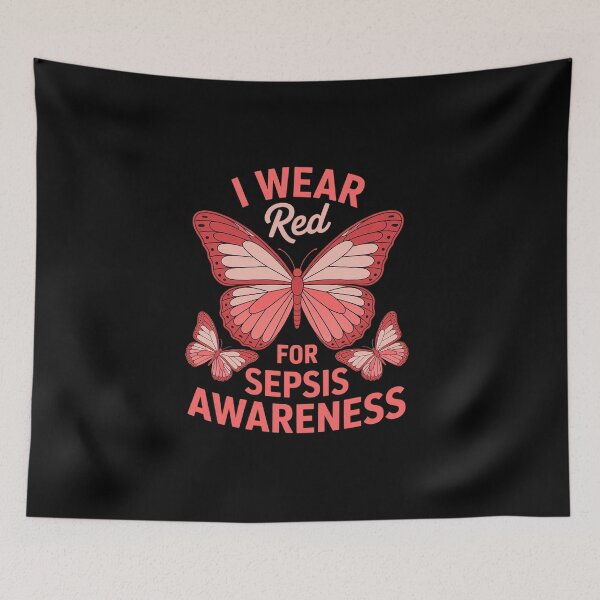 Item preview, I Wear Red For Sepsis Awareness Sepsis Survivor designed and sold by BlassmausArt.