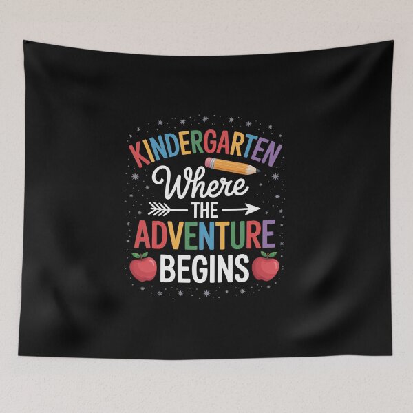 Item preview, Kindergarten Where The Adventure Begins Children's Teacher designed and sold by BlassmausArt.