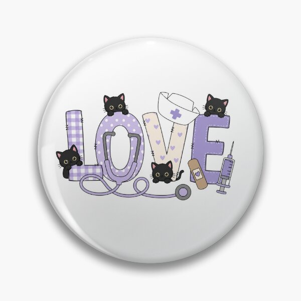 Item preview, Nurse Love Cat Art - Kawaii Medical Healthcare Hero designed and sold by PeplumiArt.