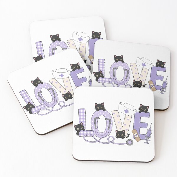 Item preview, Nurse Love Cat Art - Kawaii Medical Healthcare Hero designed and sold by PeplumiArt.