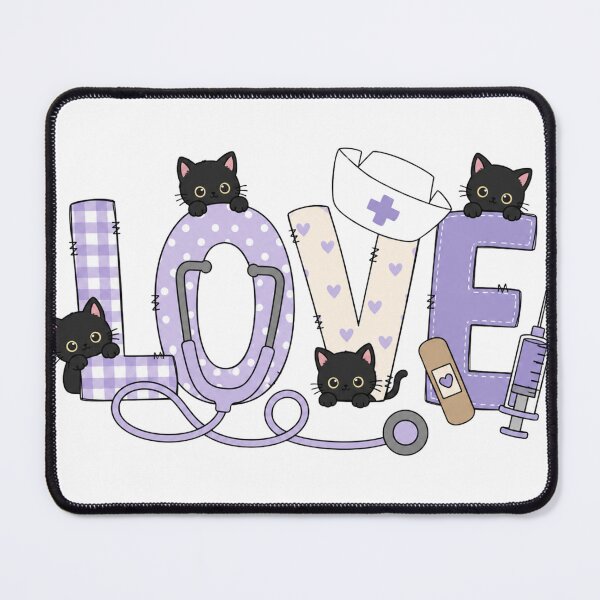 Item preview, Nurse Love Cat Art - Kawaii Medical Healthcare Hero designed and sold by PeplumiArt.