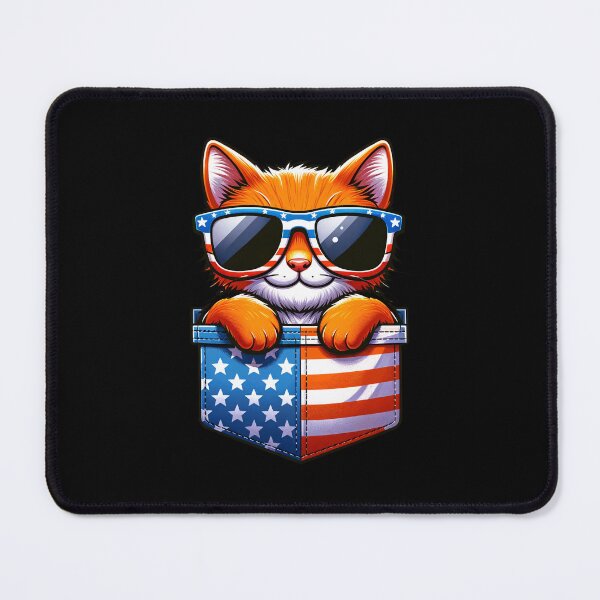 Item preview, Funny Orange Cat 4th July USA Flag America Mom Dad Kids designed and sold by rafaeltto.