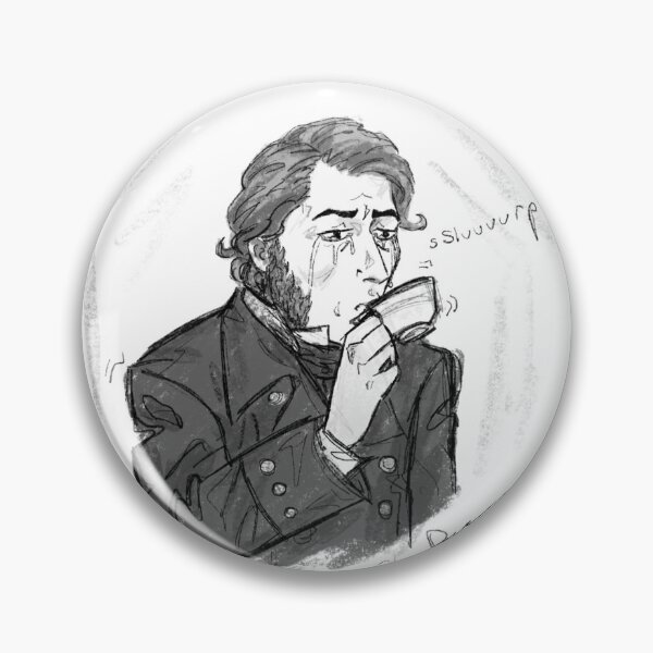 Item preview, Lt Le Vesconte from The Terror having a cry while drinking tea designed and sold by CalliopeArtShop.