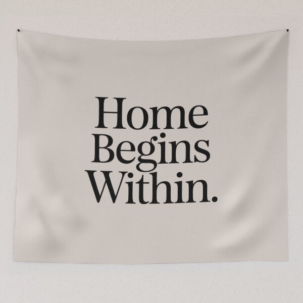 Item preview, Home Begins Within – Minimal Inner Peace & Belonging Quote Design designed and sold by Irene Catchmind.