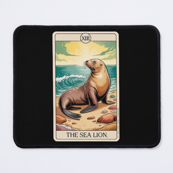 Item preview, The Sea Lion Tarot Card designed and sold by BlassmausArt.