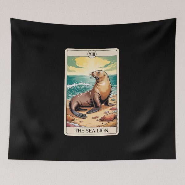 Item preview, The Sea Lion Tarot Card designed and sold by BlassmausArt.