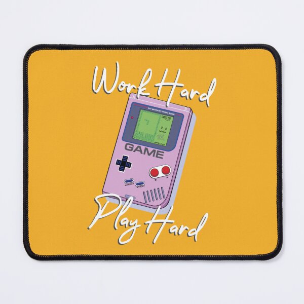 Item preview, Work Hard Play Hard Retro Handheld Gamer Quote designed and sold by MrGlayga.