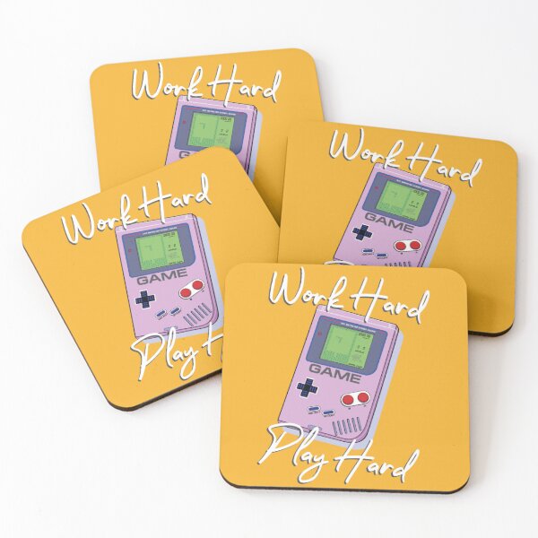 Item preview, Work Hard Play Hard Retro Handheld Gamer Quote designed and sold by MrGlayga.