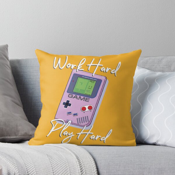 Item preview, Work Hard Play Hard Retro Handheld Gamer Quote designed and sold by MrGlayga.