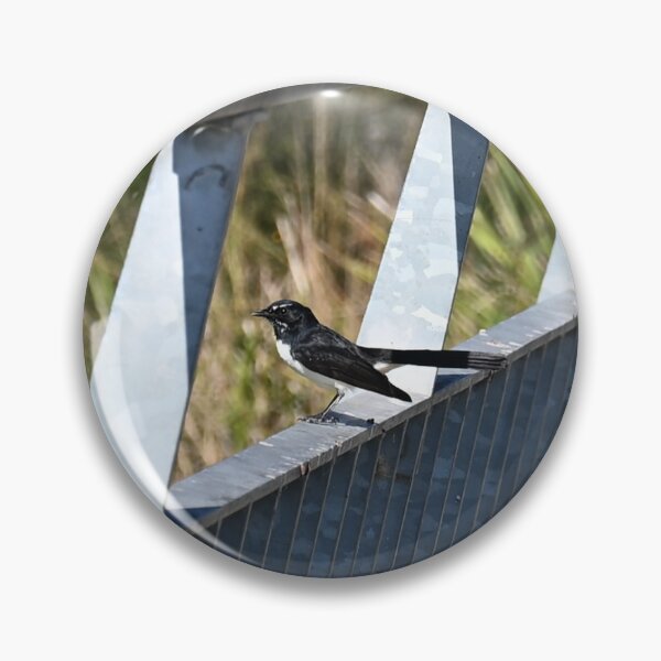 Item preview, Willie Wagtail perched on edge of lake designed and sold by getmybookstore.
