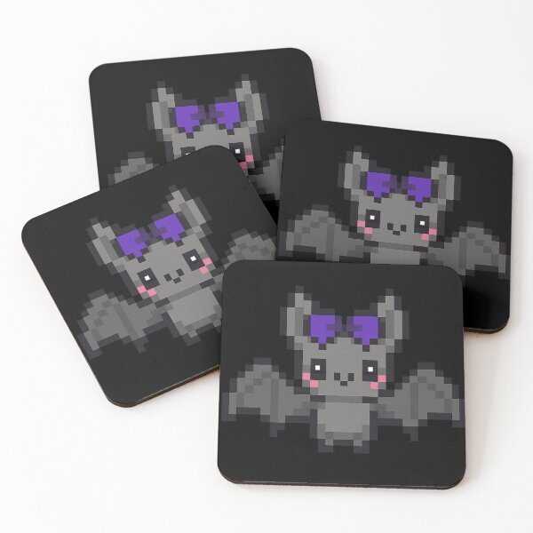 Item preview, Pixelated Kawaii Bat with Purple Headbow designed and sold by Questionable Taste.