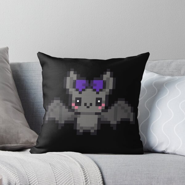 Item preview, Pixelated Kawaii Bat with Purple Headbow designed and sold by Questionable Taste.