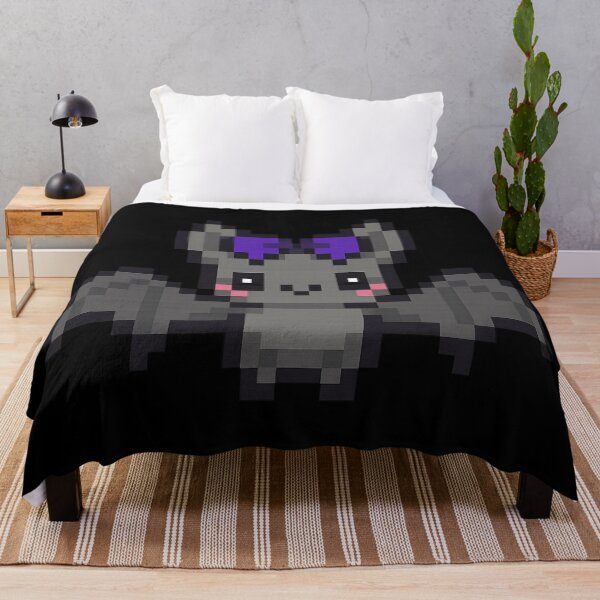 Item preview, Pixelated Kawaii Bat with Purple Headbow designed and sold by Questionable Taste.