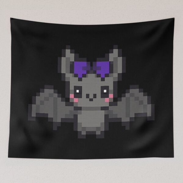 Item preview, Pixelated Kawaii Bat with Purple Headbow designed and sold by Questionable Taste.
