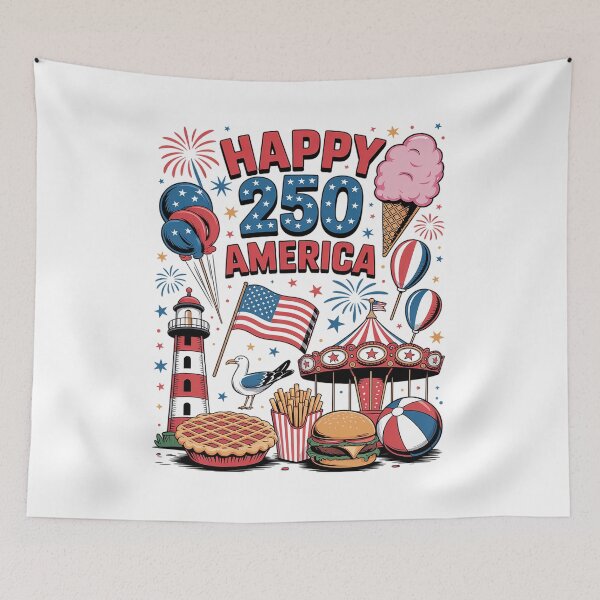 Item preview, 250th Anniversary 250 Years Hamberger American Flag designed and sold by fferomananul.