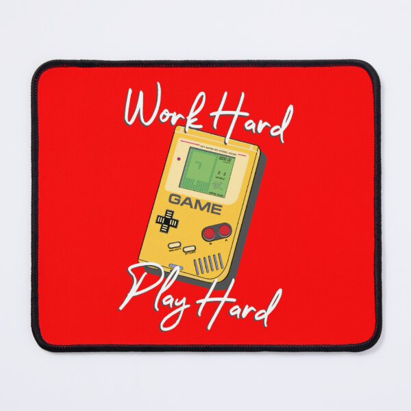 Item preview, Work Hard Play Hard Retro Handheld Gamer Quote designed and sold by MrGlayga.