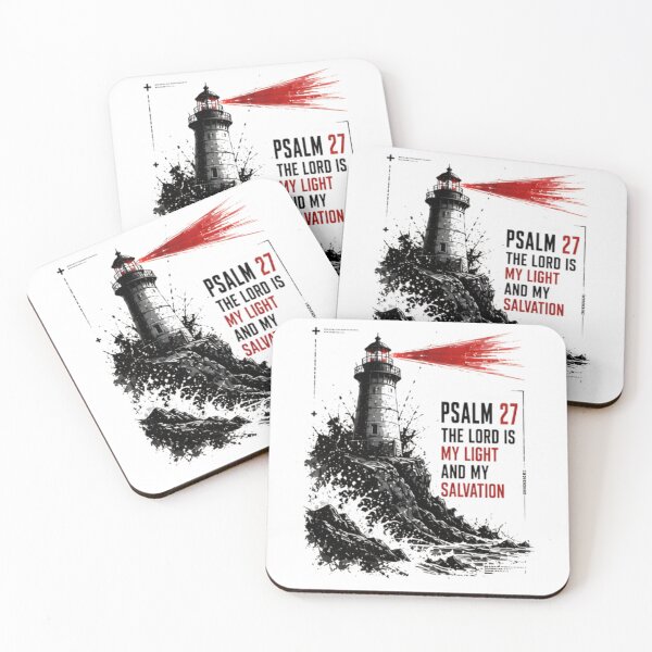 Item preview, PSALM 27 THE LORD IS MY LIGHT AND MY SALVATION - Lighthouse Beacon Graphic designed and sold by Faithloveshop.