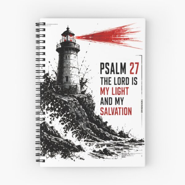 Item preview, PSALM 27 THE LORD IS MY LIGHT AND MY SALVATION - Lighthouse Beacon Graphic designed and sold by Faithloveshop.