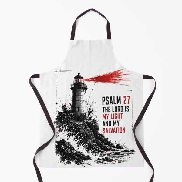 Item preview, PSALM 27 THE LORD IS MY LIGHT AND MY SALVATION - Lighthouse Beacon Graphic designed and sold by Faithloveshop.